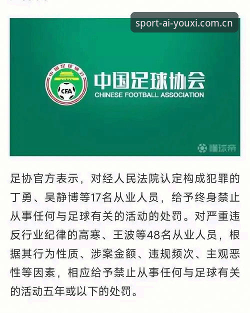 足协第三批禁足名单详解：65名从业者受罚，终身禁赛17人